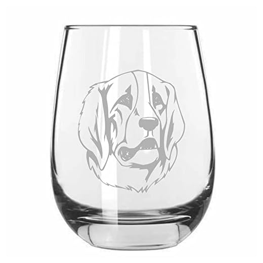 Pyrenean Mastiff Dog Personalized Custom Etched 15.25oz Stemless Wine Glass