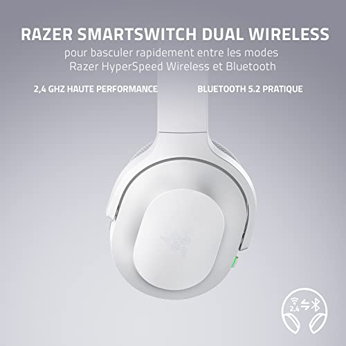 Razer Barracuda – Casque Gaming sans Fil Multiplateforme pour Le Jeu et Le Mobile (SmartSwitch Dual Wireless, Micros Antibruit, TriForce Titanium 50mm, Batterie 40h, USB-C) Blanc Mercury - Les Beatles, Paul McCartney, John Lennon, RIngo Starr, George Harrison Razer Barracuda - Casque Gaming sans Fil Multiplateforme pour Le Jeu et Le Mobile (SmartSwitch Dual Wireless, Micros Antibruit, TriForce Titanium 50mm, Batterie 40h, USB-C) Blanc Mercury – Image 3
