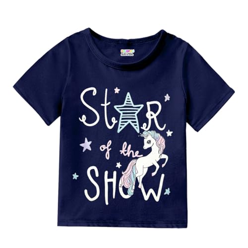 Image of Kuchipoo Girls Half Sleeves Regular Fit Cotton T-Shirt