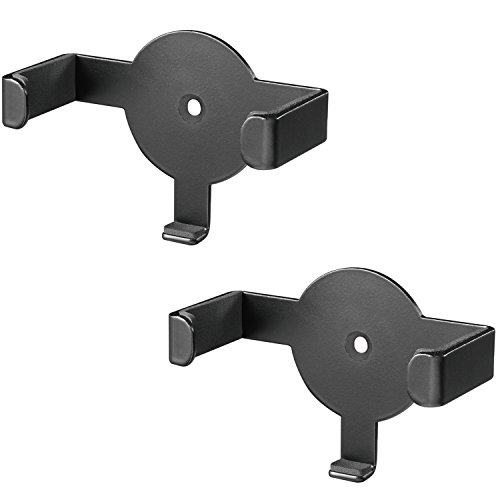 Image of Metal Wall Mount Echo Dot 2nd Generation Holder Bracket Case Stand for Smart Home Speaker Assistant (SWM-EH-02B), 2 Packs, Black by WALI