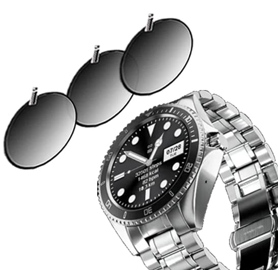 DAFFIN Tempered Glass Screen Protector for fire boltt quantum Smartwatch (Pack of 03) P1 DFN SC-0531