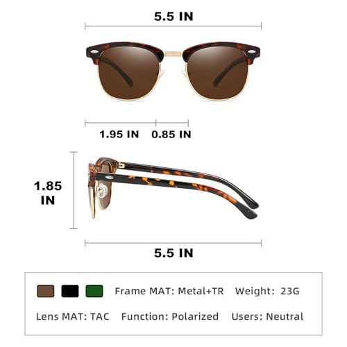 Trendy Vintage Round Polarized Sunglasses UV400 Protection — Classic Retro Designer Style Metal Eyewear4