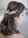 Produktbild Zoestar Hochzeit Kristall Haarnadeln Blumen Braut Hochzeit Kopfschmuck Gold Blatt Brautschmuck Haarspangen Zubehör für Frauen 2 Stück