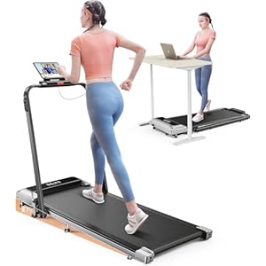 TOPUTURE Foldable Walking Pad with Incline, 2 in 1 Folding Treadmill Under Desk Treadmill for Home/Office, Portable Compact Treadmill with Remote Control, APP & LED Display, 300lbs Capacity
