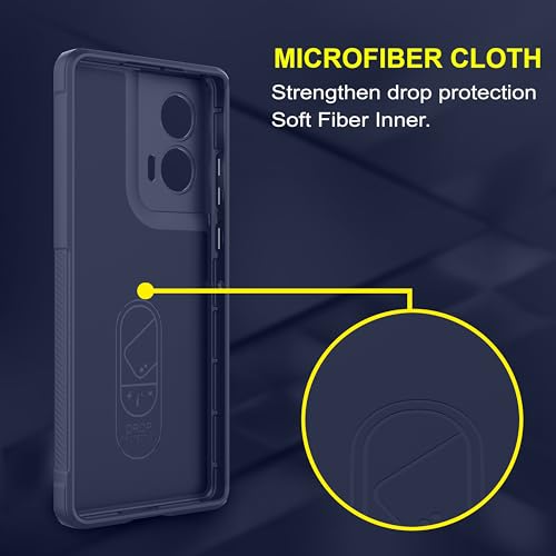 Image of Zapcase Back Case Cover for Motorola G96 5G | Compatible for Motorola G96 5G Back Cover | Liquid Silicon Magic Case with Camera Protection | Sapphire