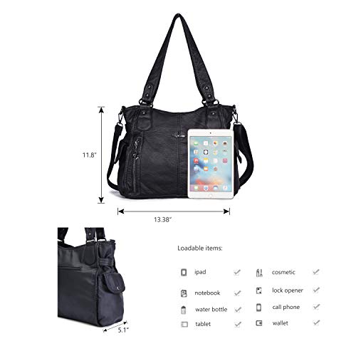 Angel Kiss Handbags for Womens Top-Handle Hobo Purse Roomy Casual Shoulder Bags PU Tote Satchel Purse for Women2