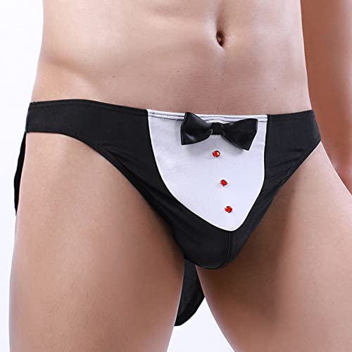 Men's Sexy Lingerie Briefs Funny Tuxedo Roleplay Panties Bulge Pouch Exotic Underwear Underpants3