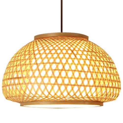 CHUERAK Lámparas De Araña Rústicas De Ratán Tejido Lámparas Colgantes Nórdicas De Bambú Lámparas Colgantes De Mimbre Estilo Casa De Campo Lámparas Colgantes Hechas A Mano Para Cocina, Comedor