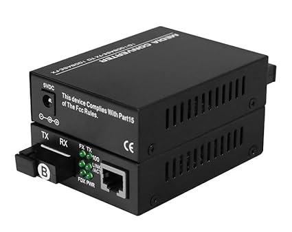 RAMEX 10/100Mbps Ethernet to Fiber Media Converter - Reliable Gigabit Performance, 20KM Range, Auto-Negotiation, VLAN/VoIP/QoS Support, Low Power, Redundancy, IEEE Standards Compliant
