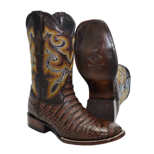 Joe Boots JB704 Caiman Print Leather Men's Western Boots: Square Toe Cowboy Boots & Rodeo Boots3