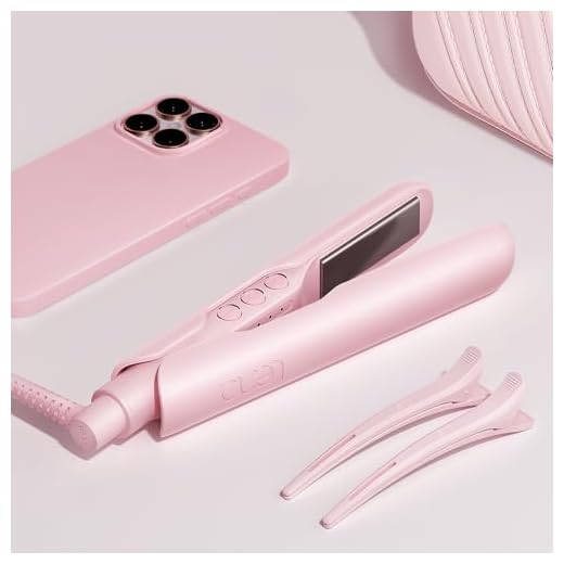 LENA H3A Portable Mini Hair Straightener, Compact Flat Iron with Titanium Plates, Adjustable Temps, Dual Voltage, Fast Heating, and Travel-Friendly Design for Easy Storage
