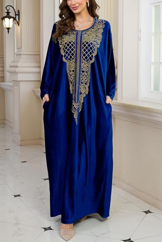 Women's Cotton Kaftan Loungewear Boho Homewear Oversized Kimono Maxi Beach Dress Cover Ups Robes3