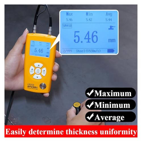 Ultrasonic Thickness Gauge Plastic Multi-Probe Easy Operation Provide Sound Velocity Measuring Conventional Workpieces for Mechanical Parts(Standard Probe,LS213) miniatura 3