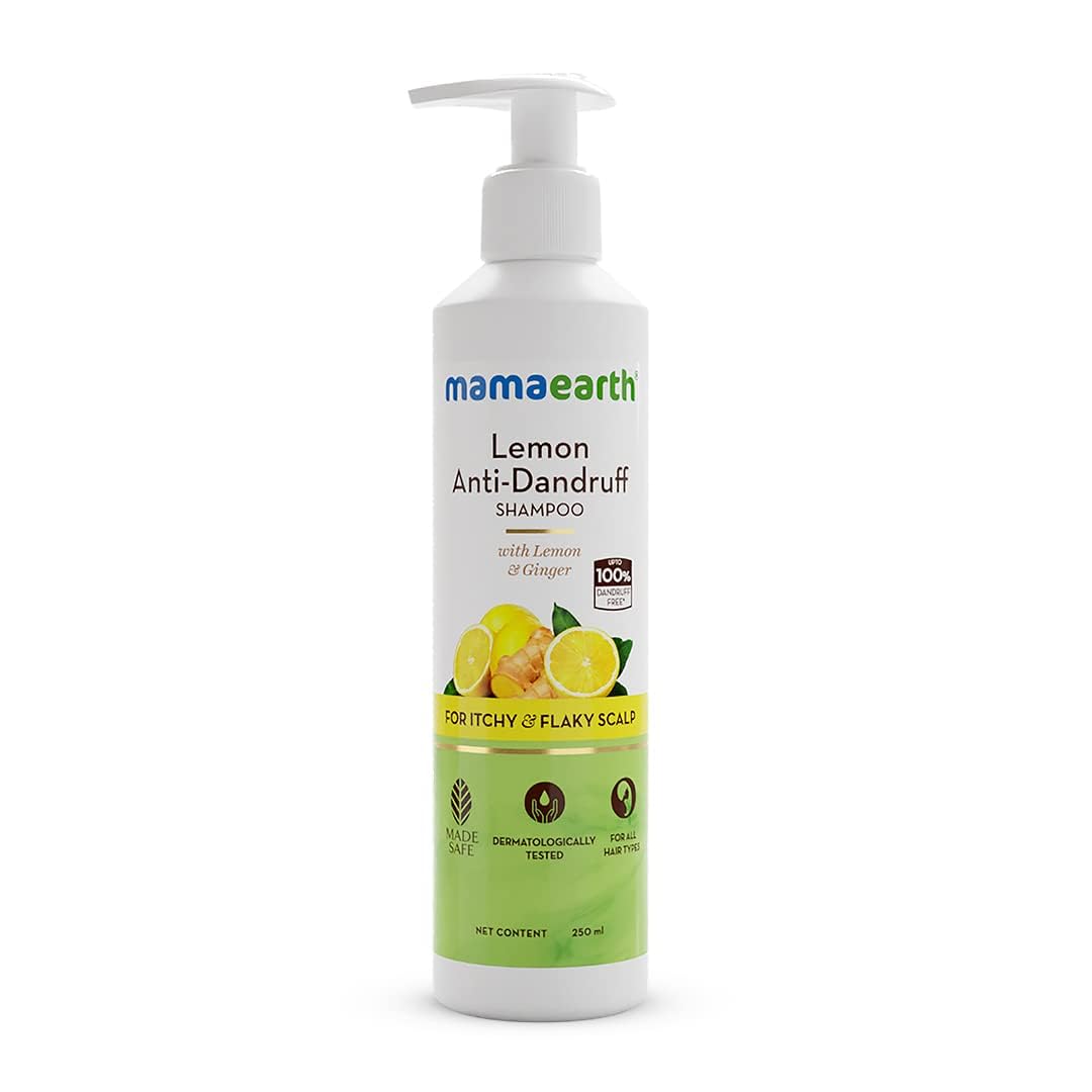 M-am.ae-ar.th Lemon Anti-Dandruff Shampoo with Lemon & Ginger for Itchy & Flaky Scalp – 250 ml