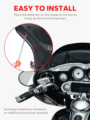 Image of Smoke Upper Fairing Adjustable Air Deflectors Fairing Side Wing Windshield Compatible for Harley Touring 1996-2013