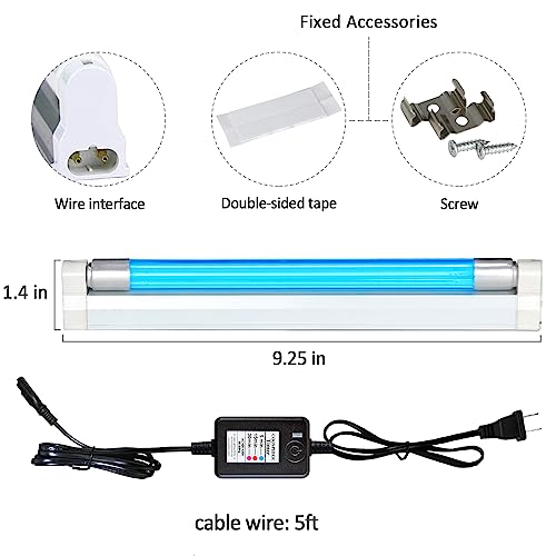 COOSPIDER UV Lamp Ozone Free with Timer, UVC Light Bulb, 253.7nm wavelength for Closet/Cabinet/Bathroom, 6W 110V Lamp with Timing Cord and Plug, CTUV-6 - Image 4