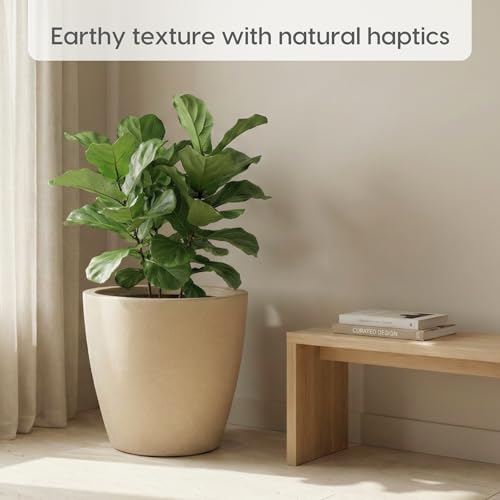 Image of Eha Earth Friendly Deco Big Planters for Home Decor | 18 inch, Pack of 1 | Heavy Duty Plant Pot Made with Rice Husk & Bamboo Biocomposite | UV Protected Pot for Plant | Pots & Planters Big Size