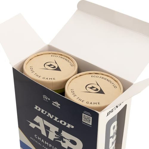 DUNLOP Tennisball ATP Championship - für Sand, Hartplatz und Rasen (2x4 Bälle)