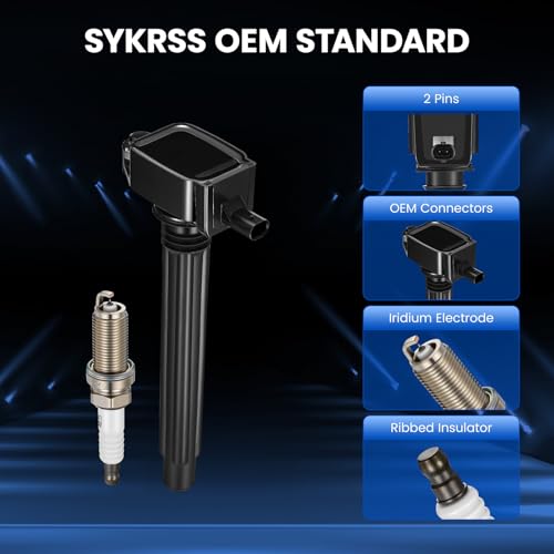 Image of 4 Ignition Coils & 4 Spark Plugs - for Jeep Compass /Renegade /Cherokee, for Fiat 500X, forChrysler 200, for Dodge Dart 2.4L L4 2013-2020 - Repl UF751 /4469