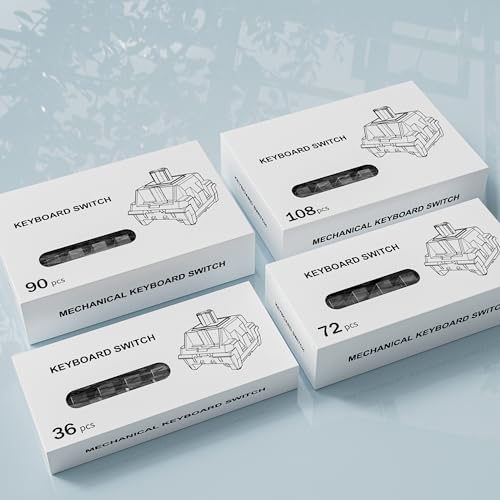 Image of Zhouwang 10Pcs Crystal Blue Switch,Crisp Clicky,Suitable clicker for 3D Prints and Mechanical Gaming Keyboards.