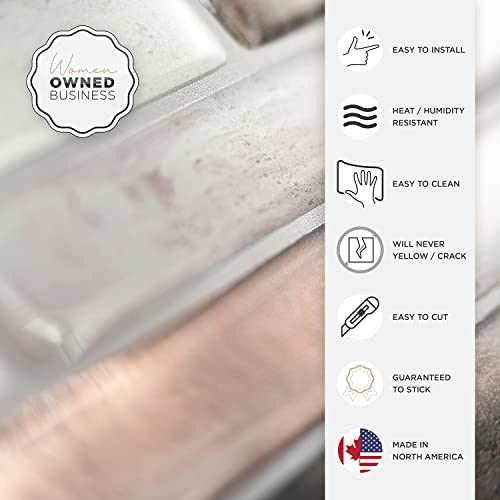 Smart Tiles Peel And Stick Backsplash - 4 Sheets Of 10.20" X 9.00" - 3D Adhesive Peel And Stick Tile Backsplash For Kitchen, Bathroom, Wall Tile #TOP2