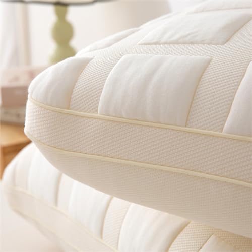 Almohada algodón blanca 73.6x48.3 cm ergonómica miniatura 5