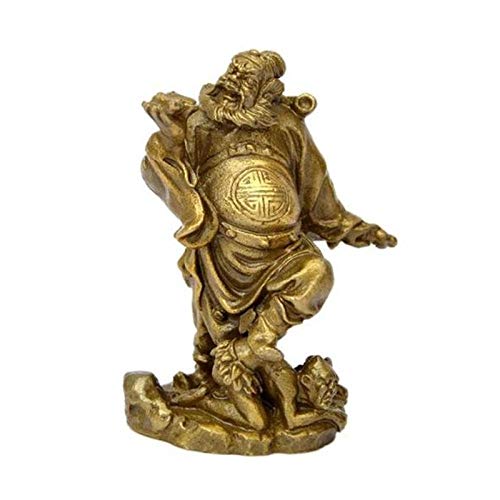 Zhong Kui statue bronze pur contre mauvaises énergies décoration feng shui 16cm