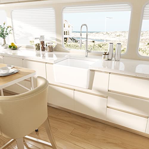 21 Inches Kitchen Sink, Eridanus Utility Farmhouse Sink, Prep And Bar Sink, Laundry Sink, 21"X 16"X 8"(Trapezoidal) #TOP7