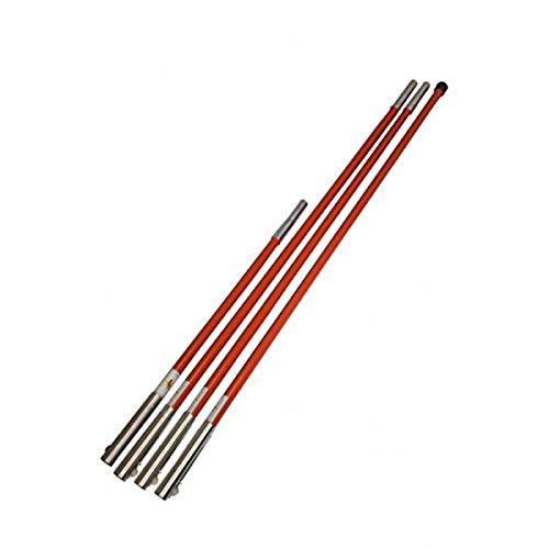 Pryor Tools STD-21ST 21' Set of Steel Reinforced Fiberglass Poles for All Sewer Tools
