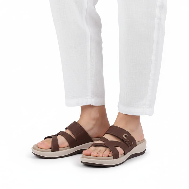 Image of ORTHO CLUB Women Orthopedic Comfort Slippers | Soft Cushioned Footbed | Anti-Slip Sole | Lightweight Daily Wear Sandals for Home & Outdoor Use
