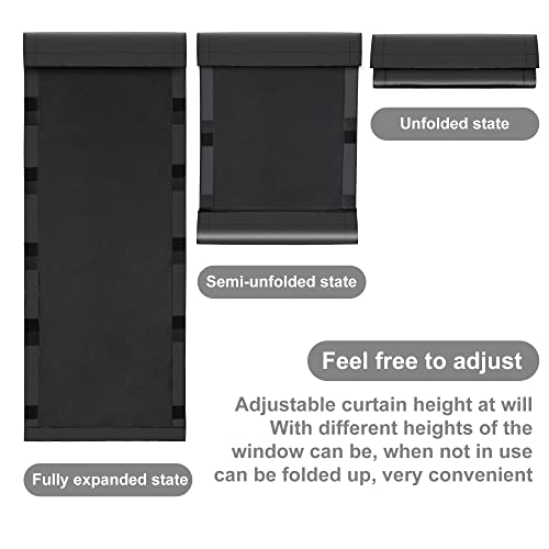Vongfome Blackout Door Curtain French Door Curtain Adjustable Size Easy Install Glass Panel Window Curtain For Patio Door 1 Panel (Black, 26 X 40 Inch) #TOP1