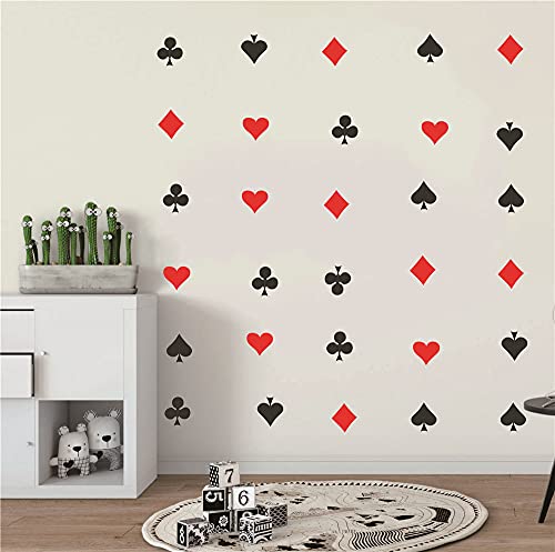 Vinilos Decorativos 48 pcs Juego Poker Negro y Rojo miniatura 5