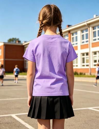 Image of Girls' School Days Short Sleeve Shirts Graphic T-Shirts Size 5-8