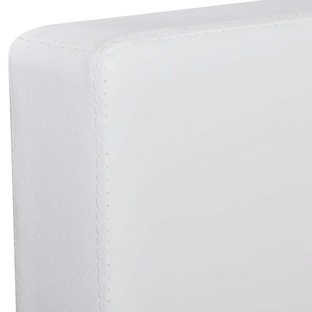 Sofá modular de 3 plazas de piel sintética, color blanco