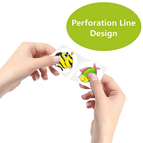 Hebayy 600 Adorabili Adesivi Rotondi a Tema