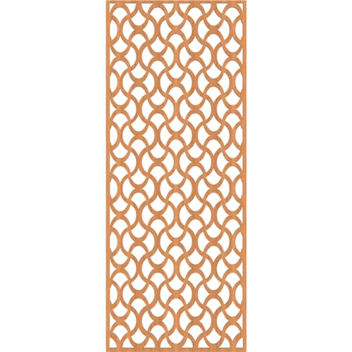 Image of 17 3 /8 inchW x 44 3 /8 inchH x 3 /8 inchT Resort Decorative Fretwork Wood Wall Panels, Cherry