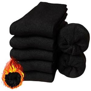 PROUTHS Calcetines Térmicos Hombre, Calcetines Térmicos Mujer, Calcetines Invierno Hombre, Calcetines Invierno Mujer, Suaves y Acogedor, Calcetines Frio Extremo con interior afelpado