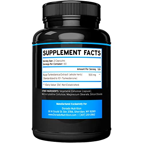 Dorado Nutrition Fadogia Agrestis 600Mg & Tongkat Ali 400Mg Blend And Turkesterone 500Mg Per Serving #TOP4