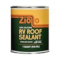 Ziollo RV Roof Sealant - Leak Repair 100% Silicone Liquid Rubber - Premium Waterproof Coating for Campers, Pop Up, Motorhomes, and Travel Trailers - Easy DIY Application - White 1 Quart