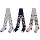 L&K-II 3er Jungen Strumpfhose Baby Jungen Kinder Strickstrumpfhose mit Dino Füßball Streifen und Auto Mustern mehrfarbig 2724B 110-116