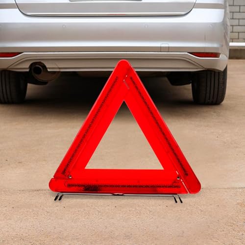 Triángulo de advertencia para coche con luz LED autoiluminada en ABS resistente 6