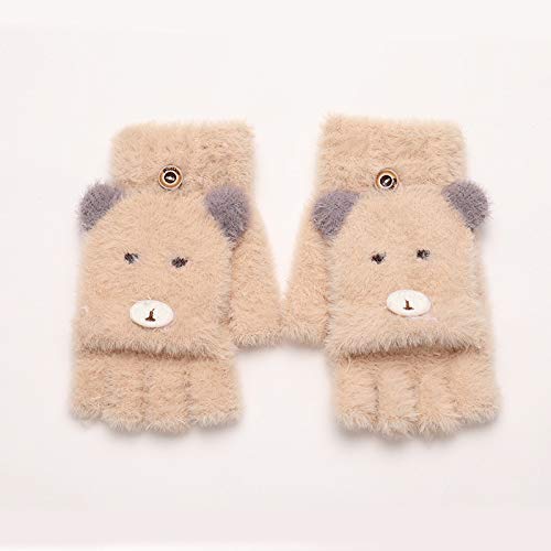 Preisvergleich Produktbild MMGC Handschuhe Stricken Handschuhe Weibliche Clamshell Warme Niedlichen Cartoon Touchscreen Outdoor Reiten Verdicken Handschuhe