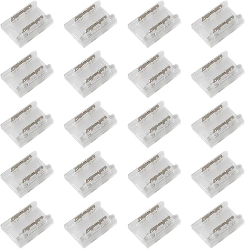 20PCS 2 Pines 8mm Conectores Tira