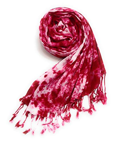 Image of Rayon Scarf for Men & Women | Lightweight Stole, Shawl & Wrap with Batik Design | All-Season Summer & Winter Wear | Soft & Breathable Fabric (28 x 72 inches)