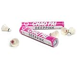 Nobe Sports CHAOPAI Pink 77 Goose Feather Badminton Shuttlecocks 2 doz
