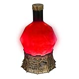 ENHANCE Gaming Sorcerer's Health Potion Light with Swirling Mystical Brew - Potion Bottle Mood Light Prop for Tabletop Game Immersion, Playroom, Desk Decor - Soft Glowing Whirling Goblet (Red Elixir)
