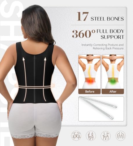 Image of SHAPSHE Waist Trainer Corset for Women Tummy Control Body Shaper with Bra