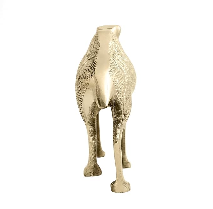 Image of Designer Brass Camel Idol | Authentic Vastu Remedy for Business Growth, Persistence & Travel Luck | Handcrafted Brass Showpiece