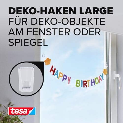 tesa Transparente Klebehaken für Glas (1 kg)