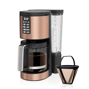 Ninja Programmable XL 14-Cup Coffee Maker PRO with Permanent Filter, 2 Brew Styles Classic & Rich, Delay Brew, Freshness Timer & Keep Warm, Dishwasher Safe, Copper, DCM201CP